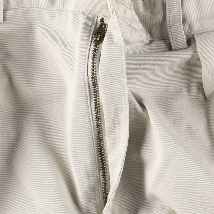 Ralph Lauren POLO by Ralph Lauren ANDREW PANT, two-pleat chino pants, men's, W35 equivalent cotton Beige type Vintage Second Hand