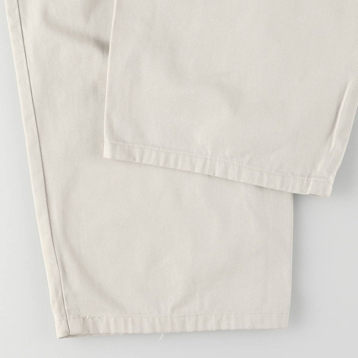 Ralph Lauren POLO by Ralph Lauren ANDREW PANT, two-pleat chino pants, men's, W35 equivalent cotton Beige type Vintage Second Hand