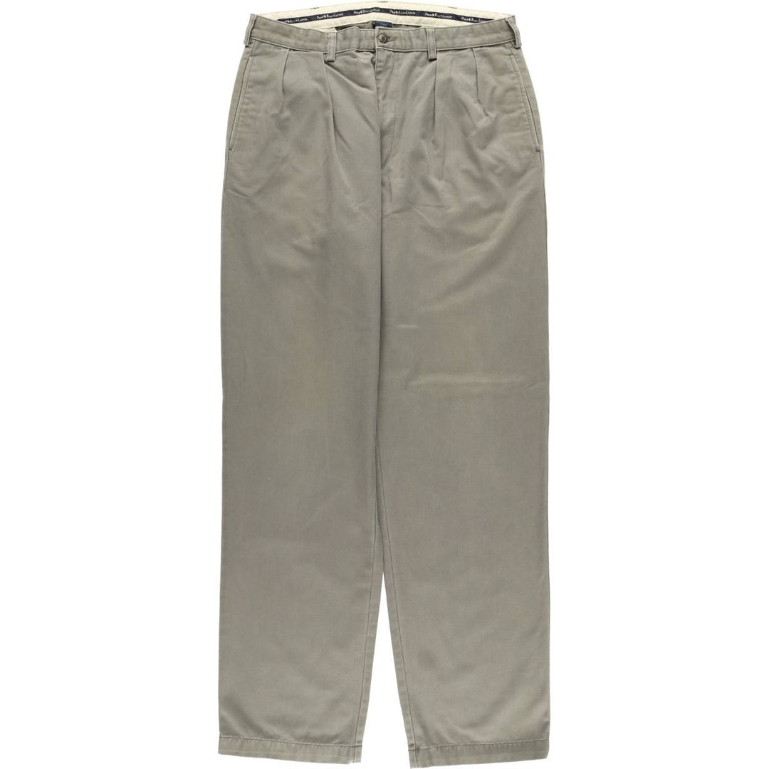 Ralph Lauren Polo Ralph Lauren Two-pleat Chino Pants for Men, W34 equivalent cotton Charcoal Vintage Second Hand