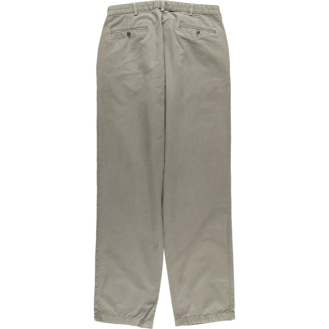 Ralph Lauren Polo Ralph Lauren Two-pleat Chino Pants for Men, W34 equivalent cotton Charcoal Vintage Second Hand