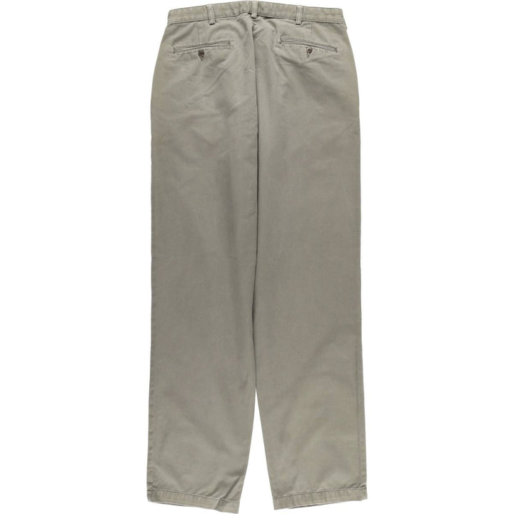 Ralph Lauren Polo Ralph Lauren Two-pleat Chino Pants for Men, W34 equivalent cotton Charcoal Vintage Second Hand