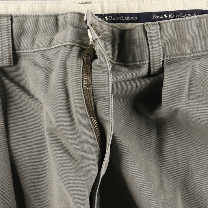 Ralph Lauren Polo Ralph Lauren Two-pleat Chino Pants for Men, W34 equivalent cotton Charcoal Vintage Second Hand