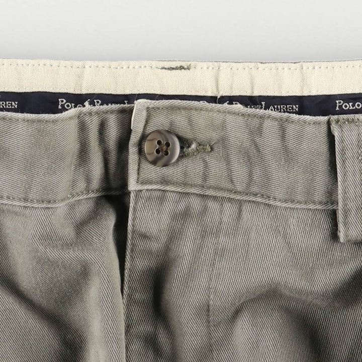 Ralph Lauren Polo Ralph Lauren Two-pleat Chino Pants for Men, W34 equivalent cotton Charcoal Vintage Second Hand