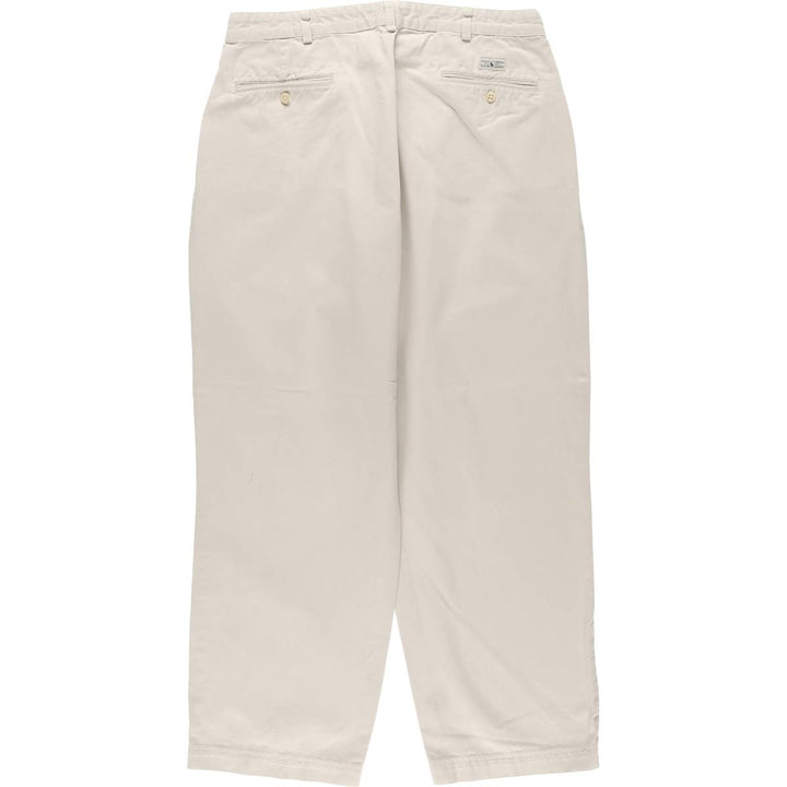 Ralph Lauren Polo Ralph Lauren Two-pleat Chino Pants, Made in USA, Men's, Size W34 cotton Beige type Vintage Second Hand