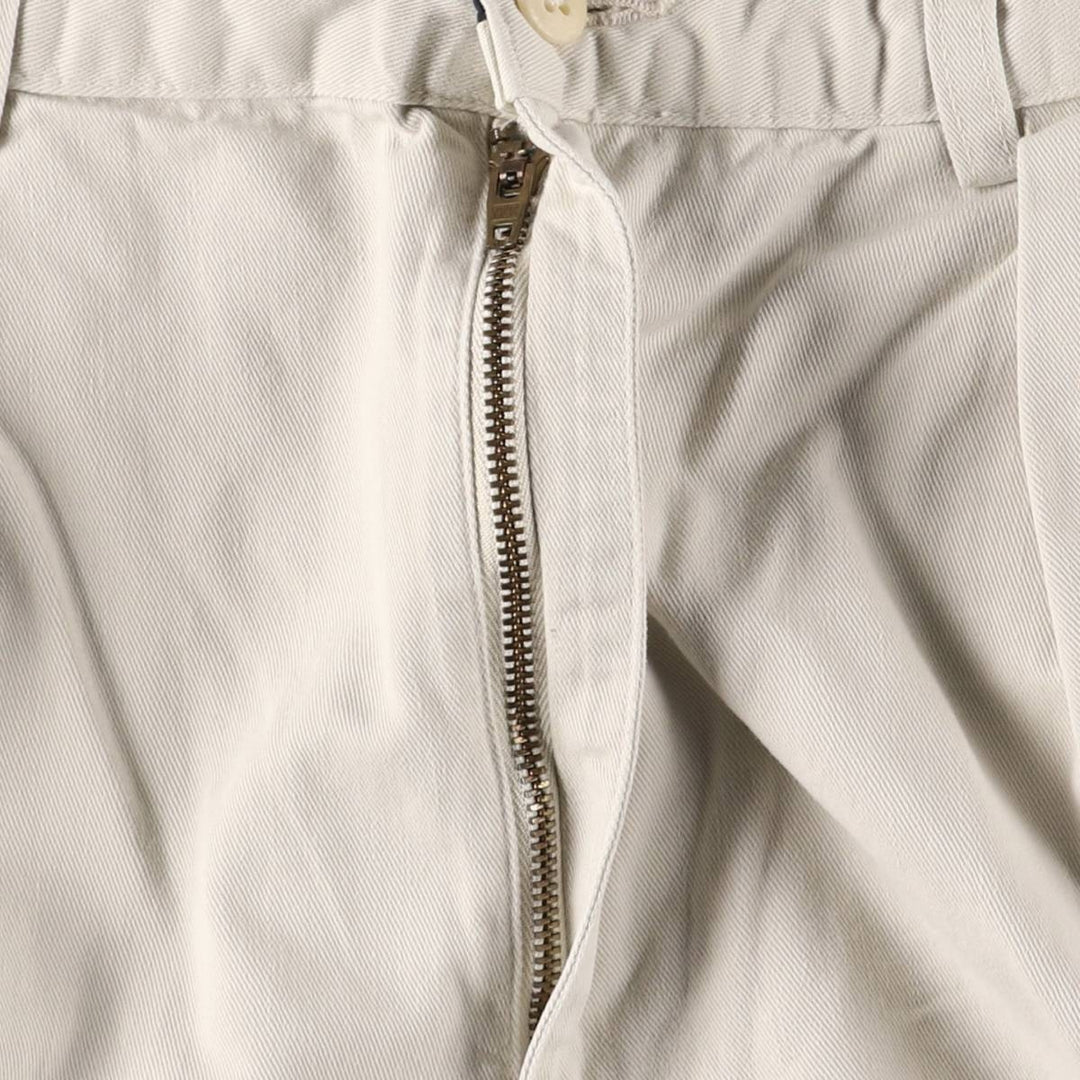 Ralph Lauren Polo Ralph Lauren Two-pleat Chino Pants, Made in USA, Men's, Size W34 cotton Beige type Vintage Second Hand