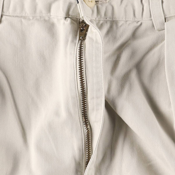 Ralph Lauren Polo Ralph Lauren Two-pleat Chino Pants, Made in USA, Men's, Size W34 cotton Beige type Vintage Second Hand