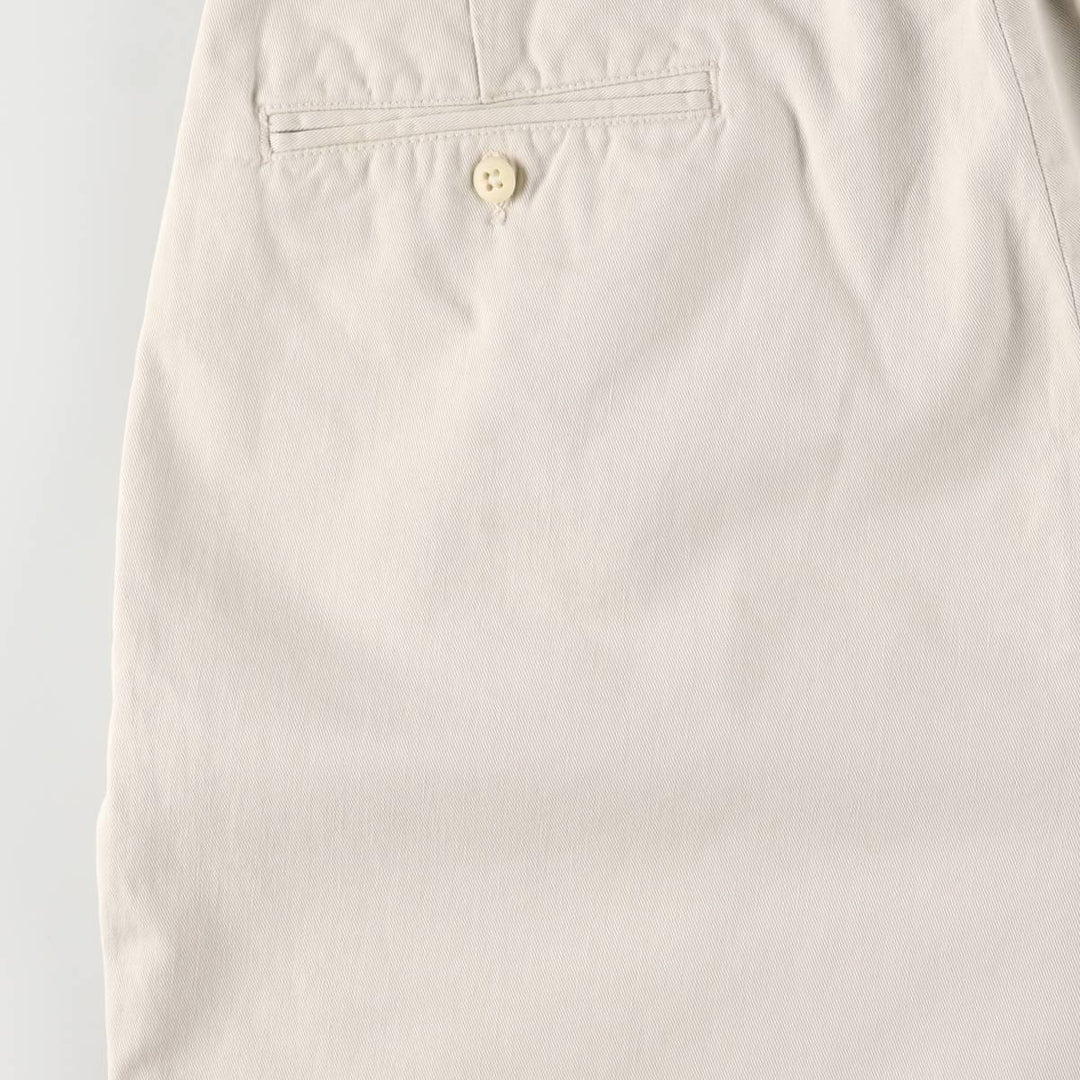 Ralph Lauren Polo Ralph Lauren Two-pleat Chino Pants, Made in USA, Men's, Size W34 cotton Beige type Vintage Second Hand