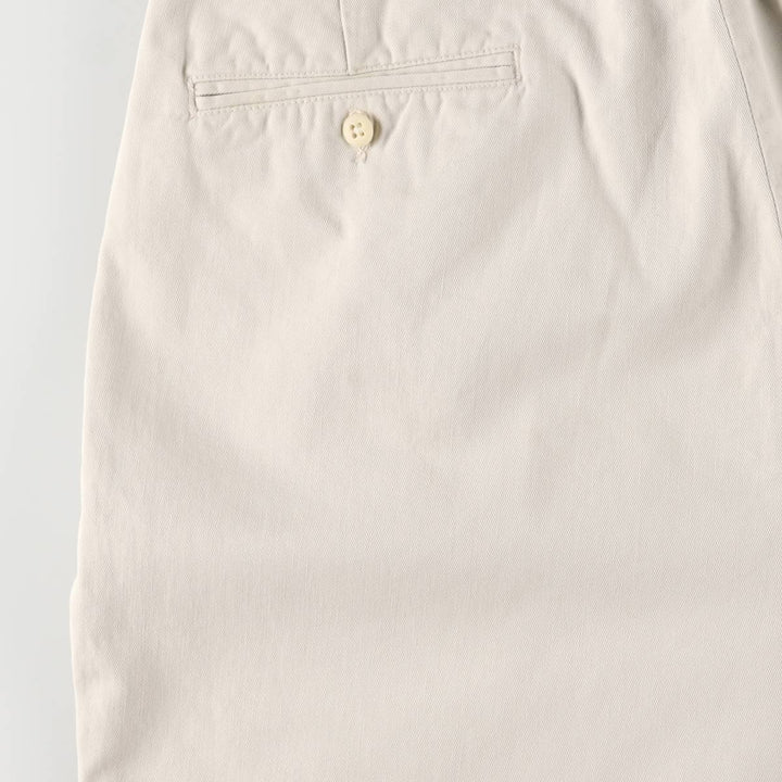 Ralph Lauren Polo Ralph Lauren Two-pleat Chino Pants, Made in USA, Men's, Size W34 cotton Beige type Vintage Second Hand