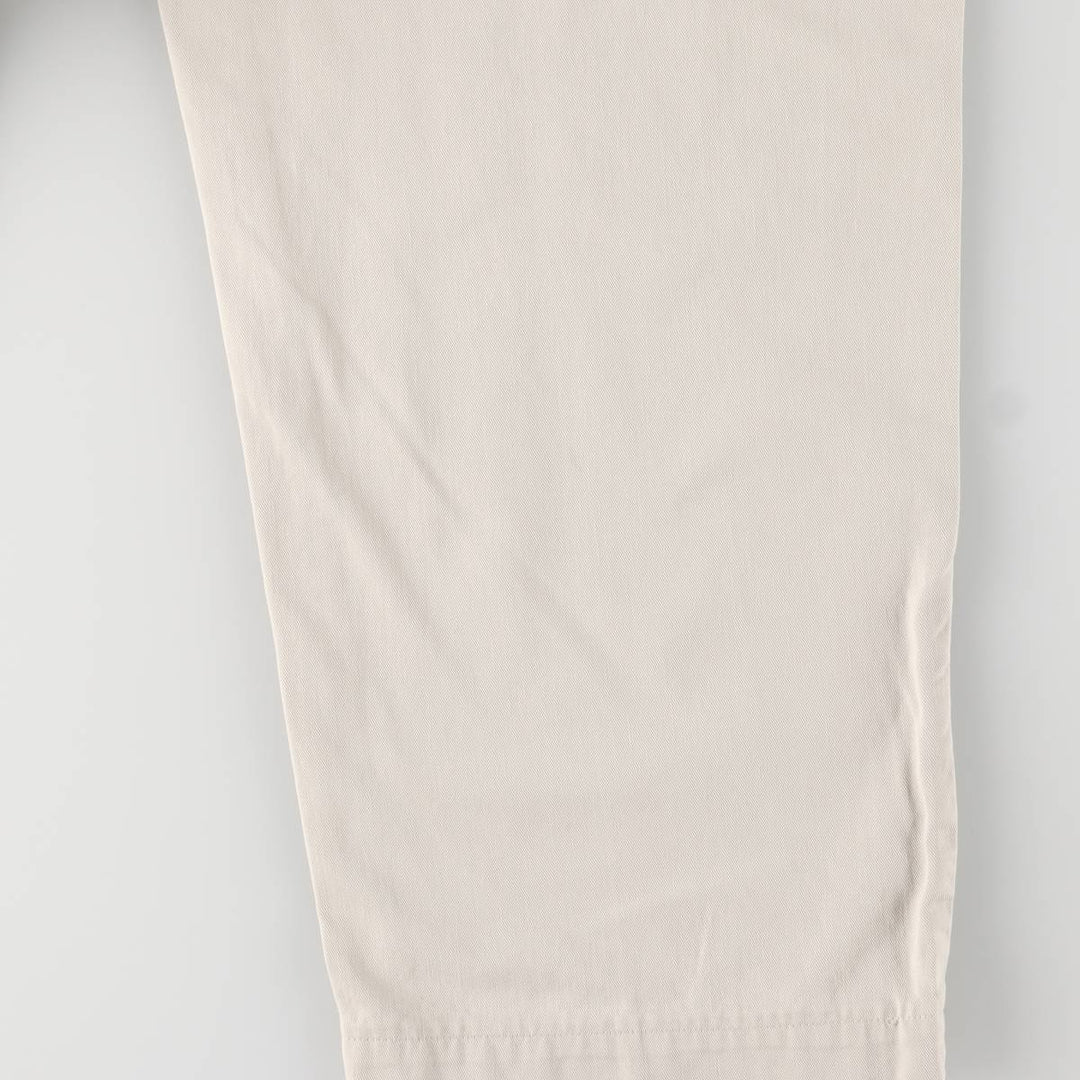 Ralph Lauren Polo Ralph Lauren Two-pleat Chino Pants, Made in USA, Men's, Size W34 cotton Beige type Vintage Second Hand