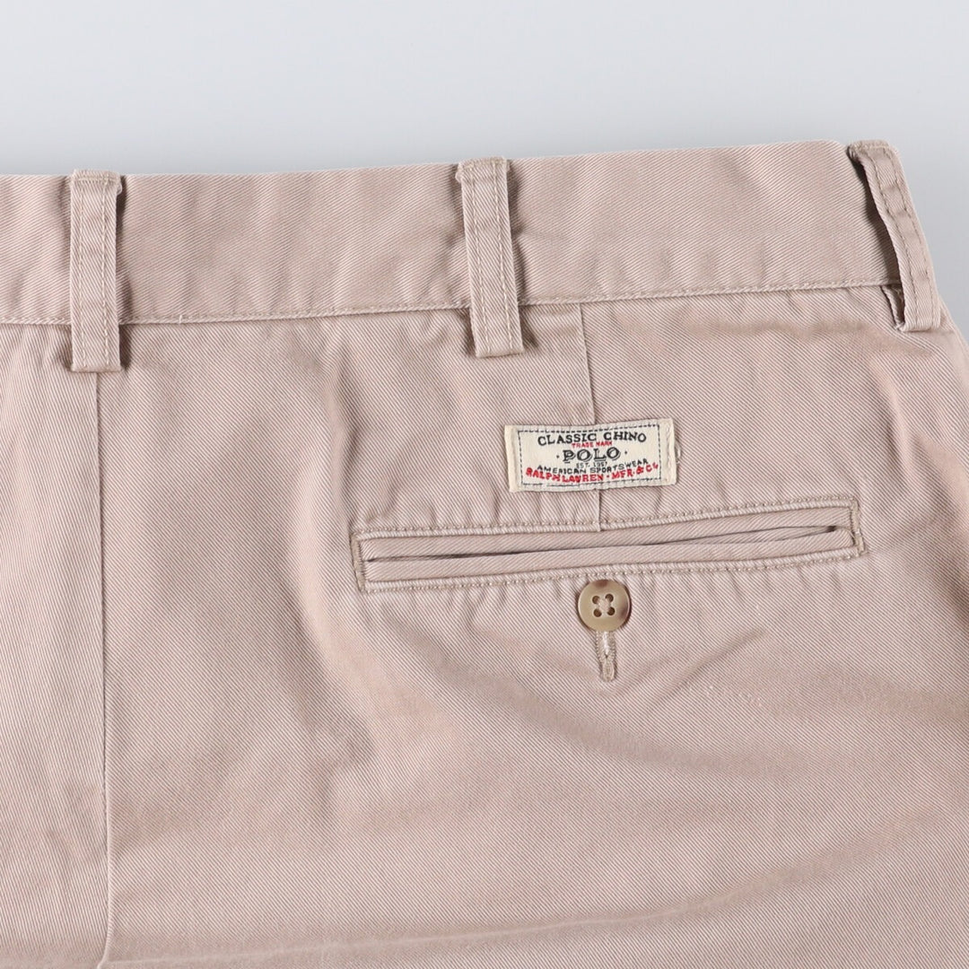 Ralph Lauren POLO by Ralph Lauren ANDREW PANT Two-pleat chino pants for men, equivalent to W34 cotton Beige type Vintage Second Hand