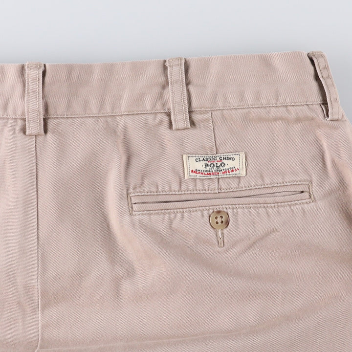 Ralph Lauren POLO by Ralph Lauren ANDREW PANT Two-pleat chino pants for men, equivalent to W34 cotton Beige type Vintage Second Hand