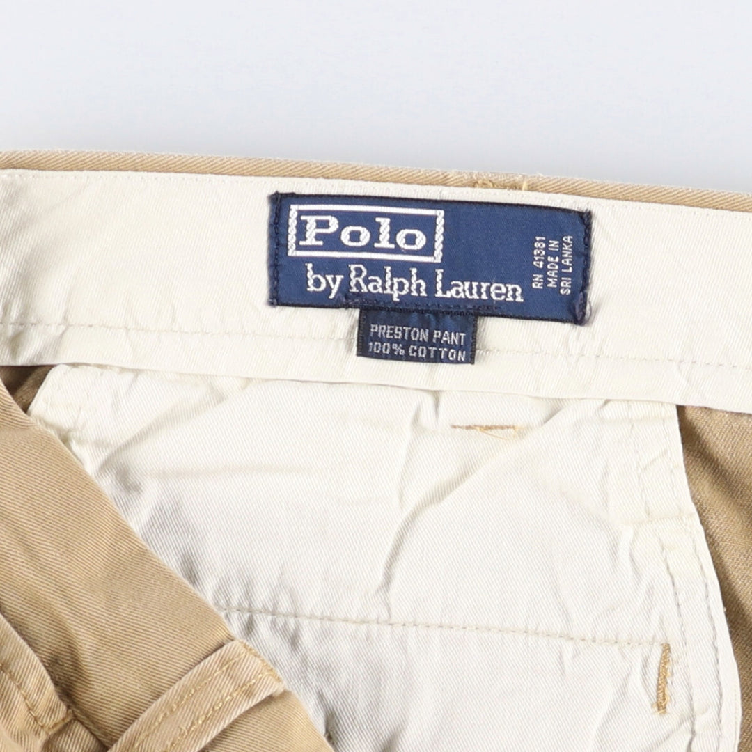 Ralph Lauren POLO by Ralph Lauren PRESTON PANT Chino pants for men, equivalent to w36 cotton Beige type Vintage Second Hand