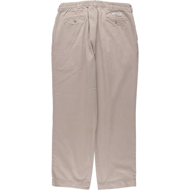 Ralph Lauren POLO by Ralph Lauren Two-pleat Chino Pants for Men, W35 cotton Beige type Vintage Second Hand
