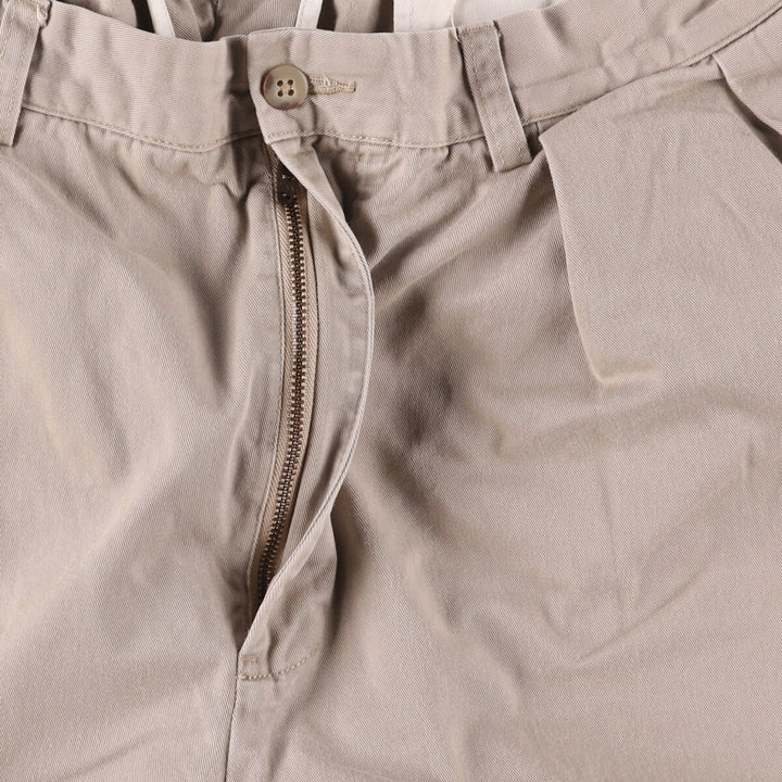 Ralph Lauren POLO by Ralph Lauren Two-pleat Chino Pants for Men, W35 cotton Beige type Vintage Second Hand