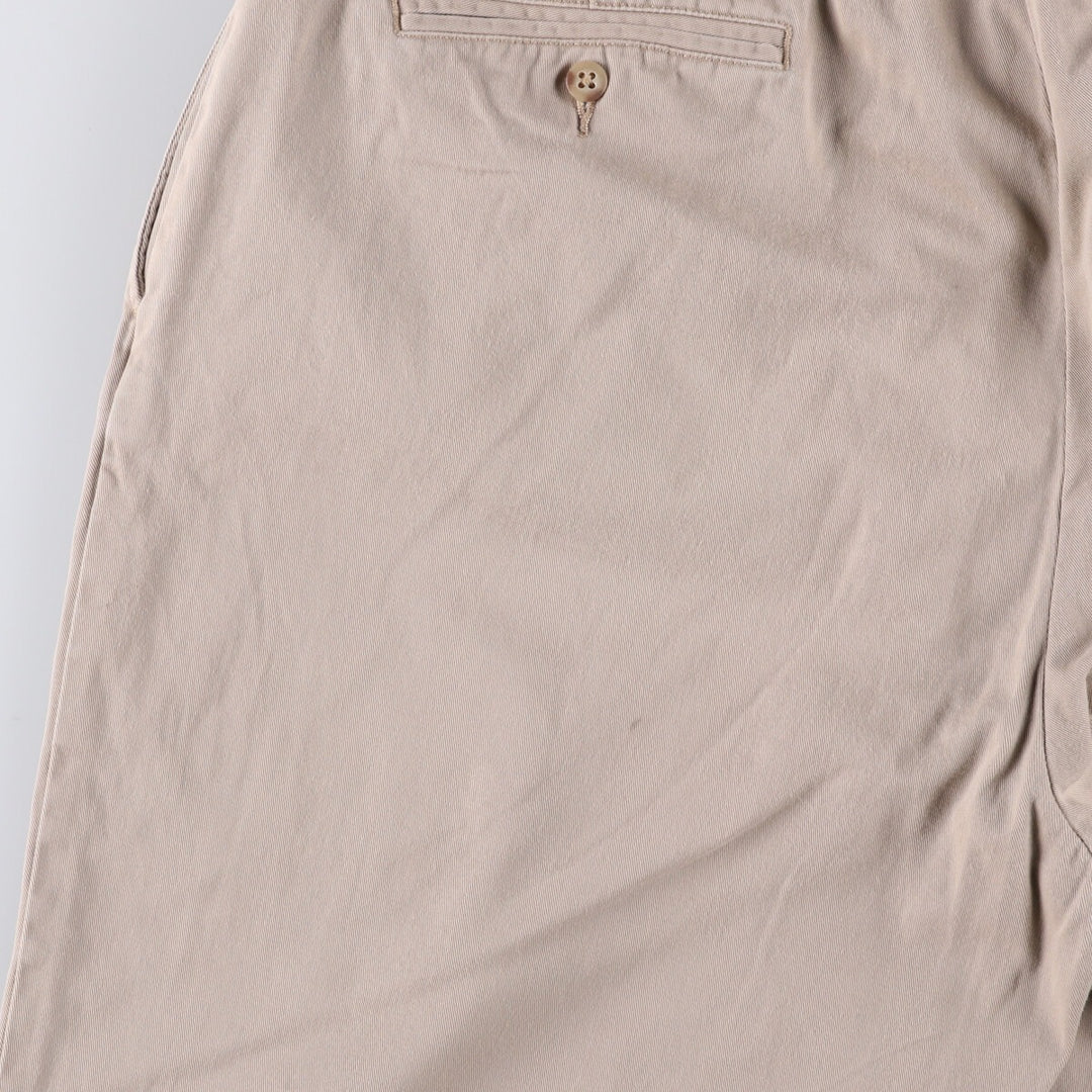 Ralph Lauren POLO by Ralph Lauren Two-pleat Chino Pants for Men, W35 cotton Beige type Vintage Second Hand