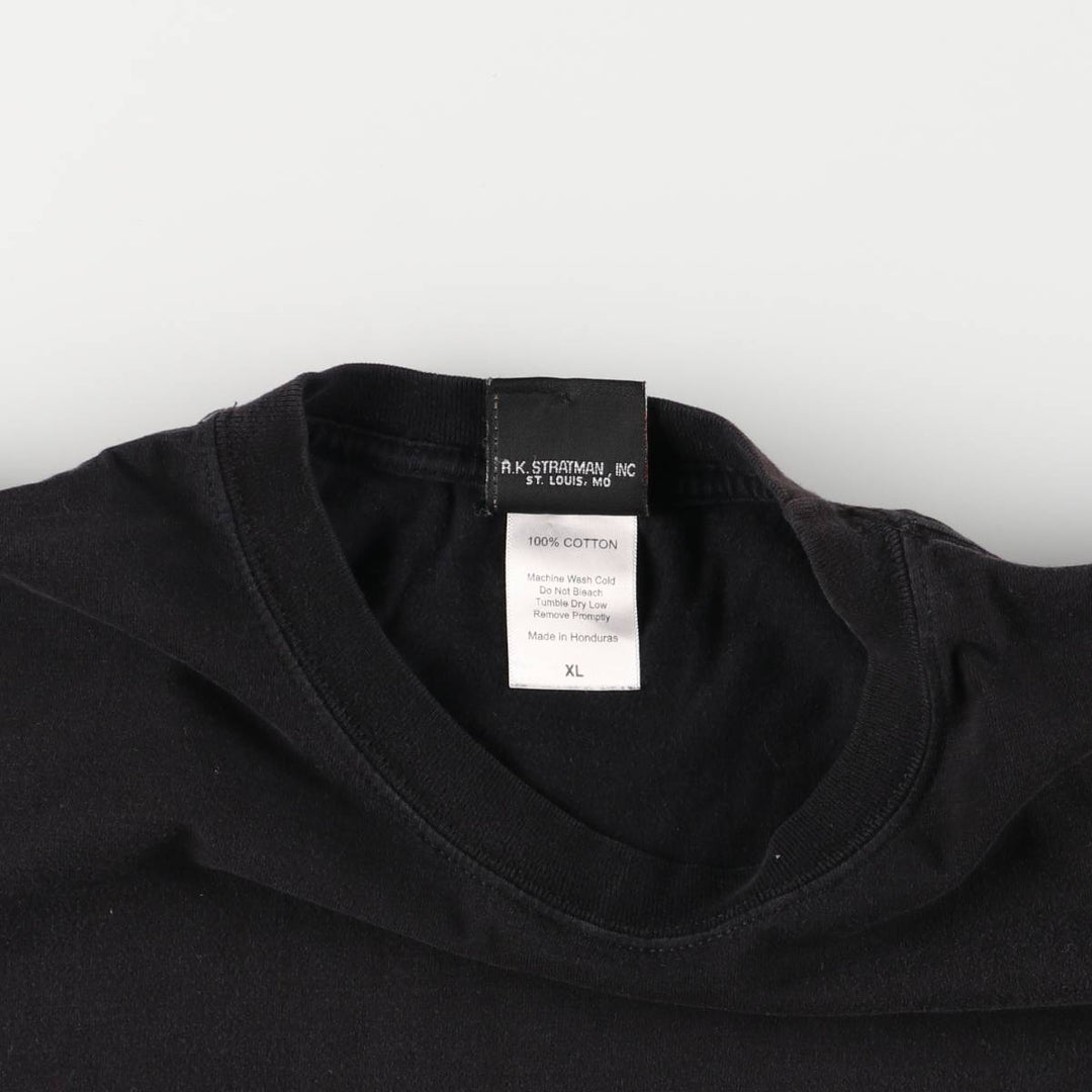 00'S Harley-Davidson Fire Pattern Motorcycle Bike T-Shirt Men's XL cotton black type Vintage Second Hand