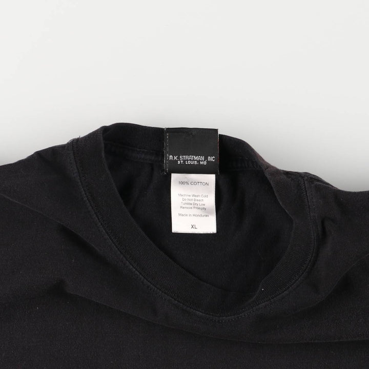 00'S Harley-Davidson Fire Pattern Motorcycle Bike T-Shirt Men's XL cotton black type Vintage Second Hand