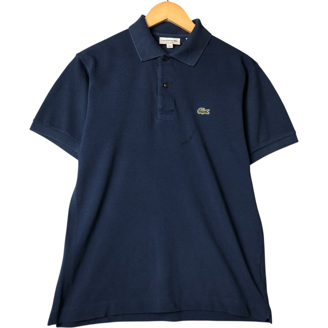 Lacoste Classic Fit short sleeve polo shirt size 5, men's size L cotton navy blue type Vintage Second Hand