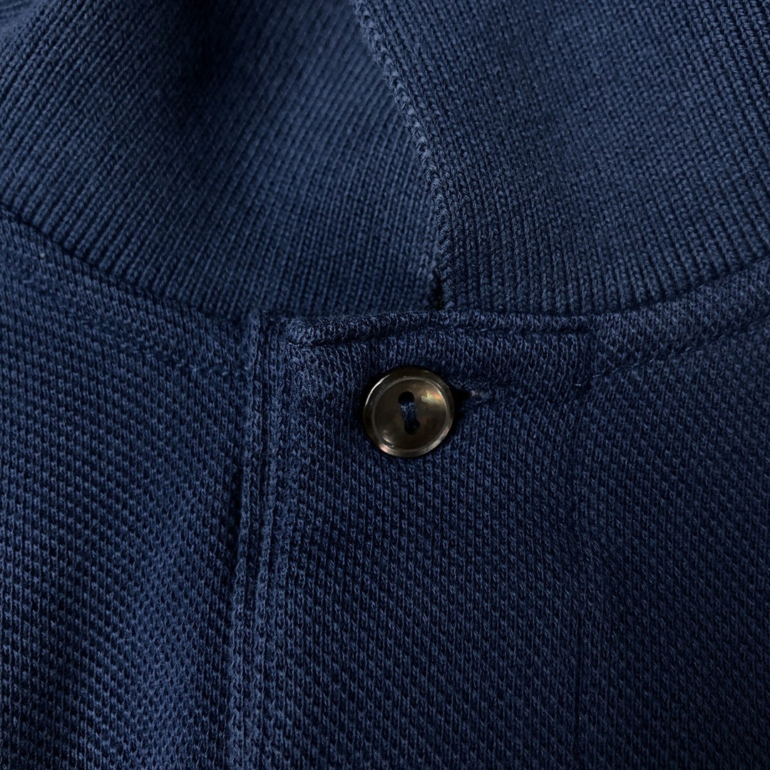 Lacoste Classic Fit short sleeve polo shirt size 5, men's size L cotton navy blue type Vintage Second Hand