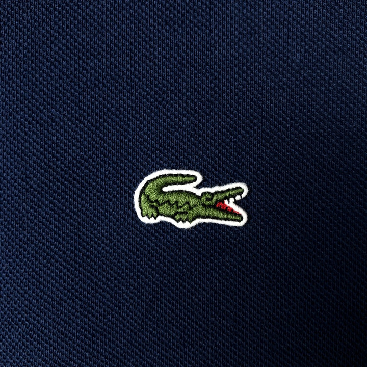 Lacoste Classic Fit short sleeve polo shirt size 5, men's size L cotton navy blue type Vintage Second Hand