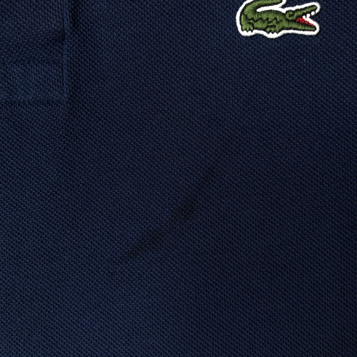 Lacoste Classic Fit short sleeve polo shirt size 5, men's size L cotton navy blue type Vintage Second Hand