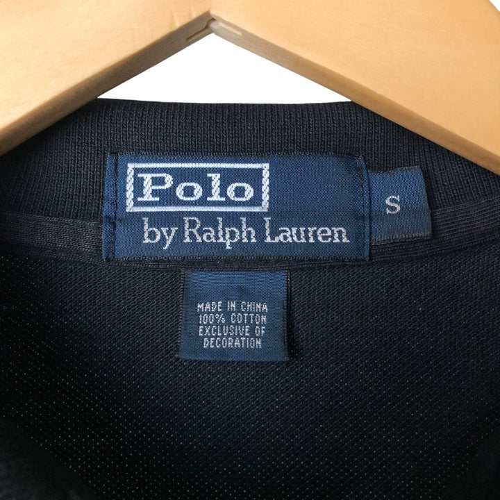Ralph Lauren POLO by Ralph Lauren short sleeve polo shirt, size S for men cotton black type Vintage Second Hand