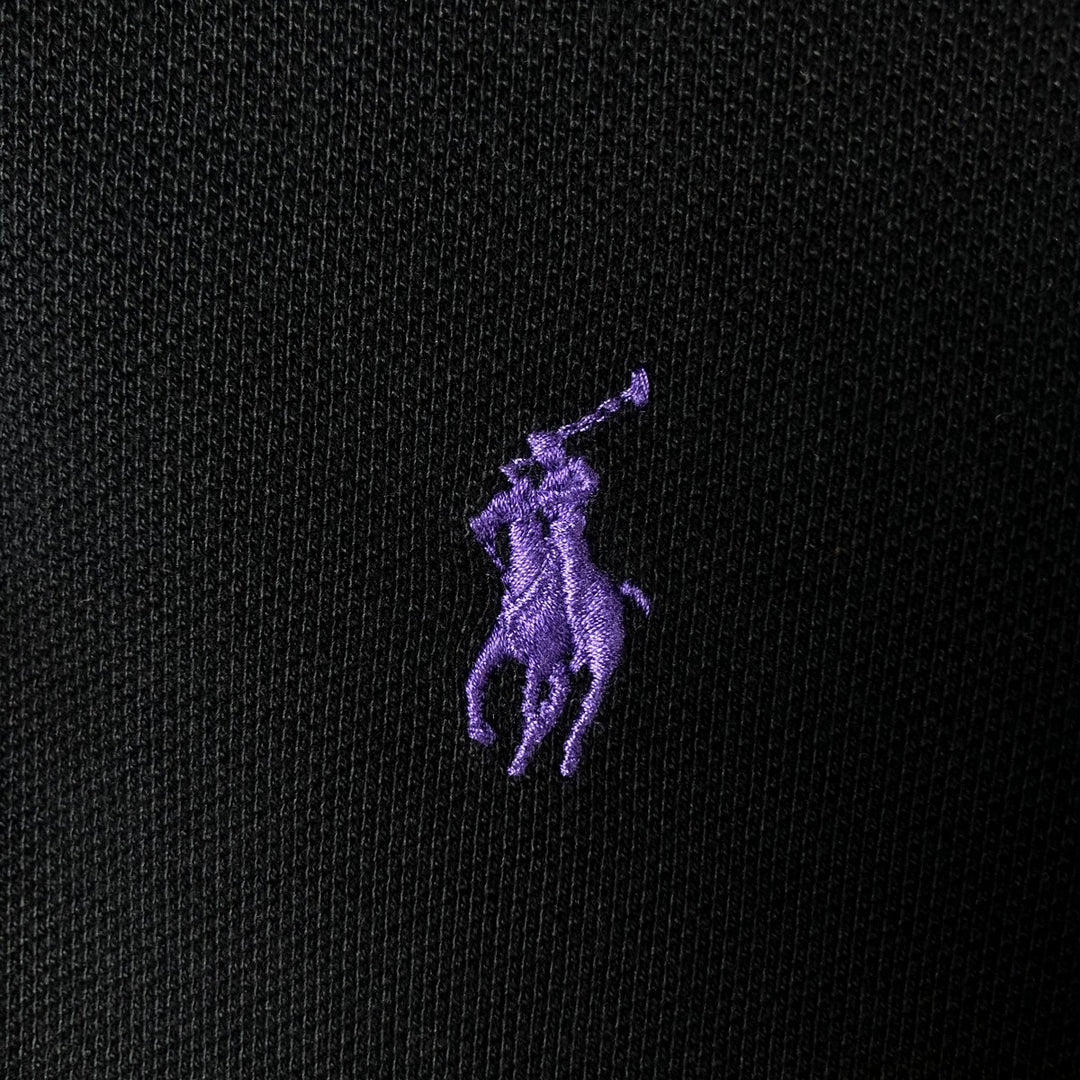 Ralph Lauren POLO by Ralph Lauren short sleeve polo shirt, size S for men cotton black type Vintage Second Hand