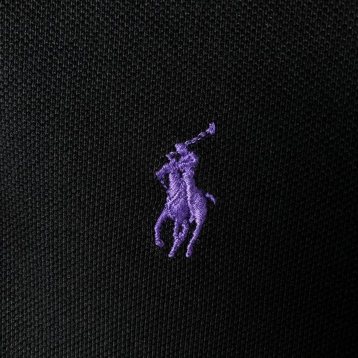 Ralph Lauren POLO by Ralph Lauren short sleeve polo shirt, size S for men cotton black type Vintage Second Hand