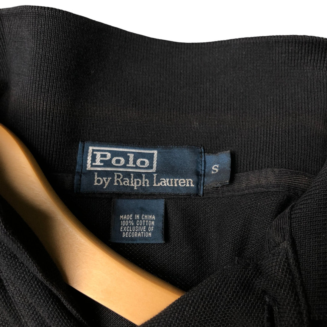 Ralph Lauren POLO by Ralph Lauren short sleeve polo shirt, size S for men cotton black type Vintage Second Hand