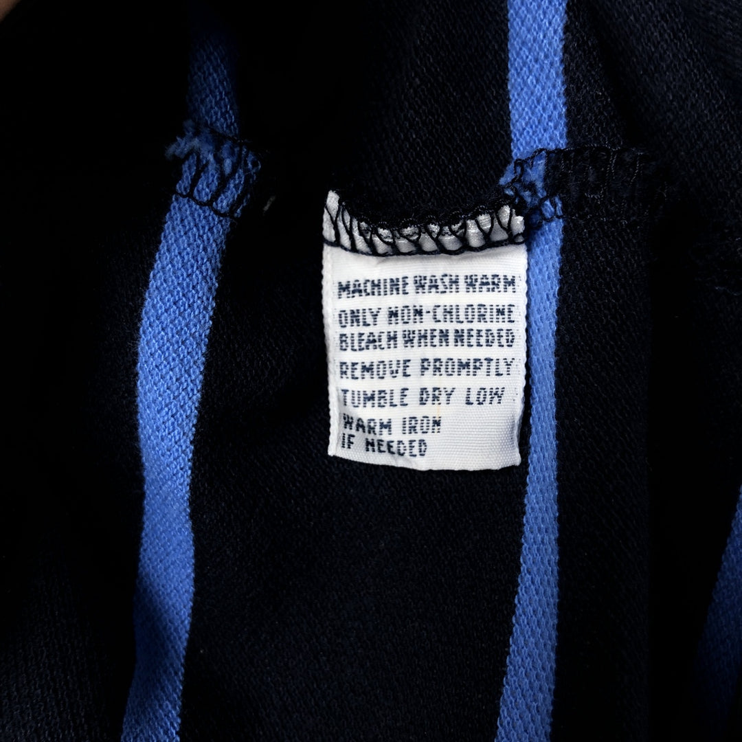 Ralph Lauren POLO by Ralph Lauren short sleeve striped polo shirt, men's size M cotton navy blue type Vintage Second Hand