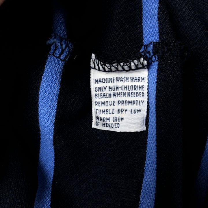 Ralph Lauren POLO by Ralph Lauren short sleeve striped polo shirt, men's size M cotton navy blue type Vintage Second Hand