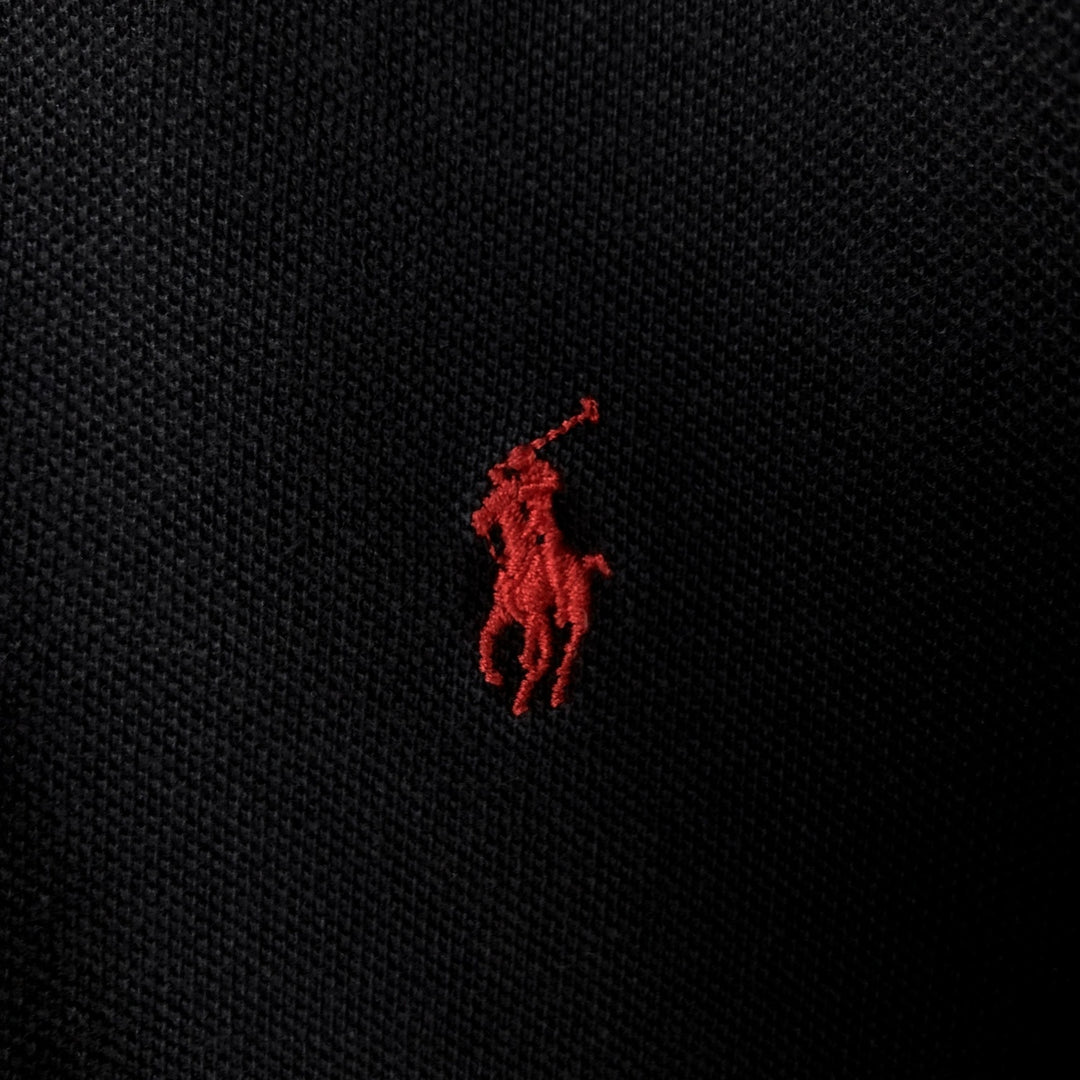 Ralph Lauren POLO by Ralph Lauren short sleeve polo shirt, men's XL size cotton black type Vintage Second Hand