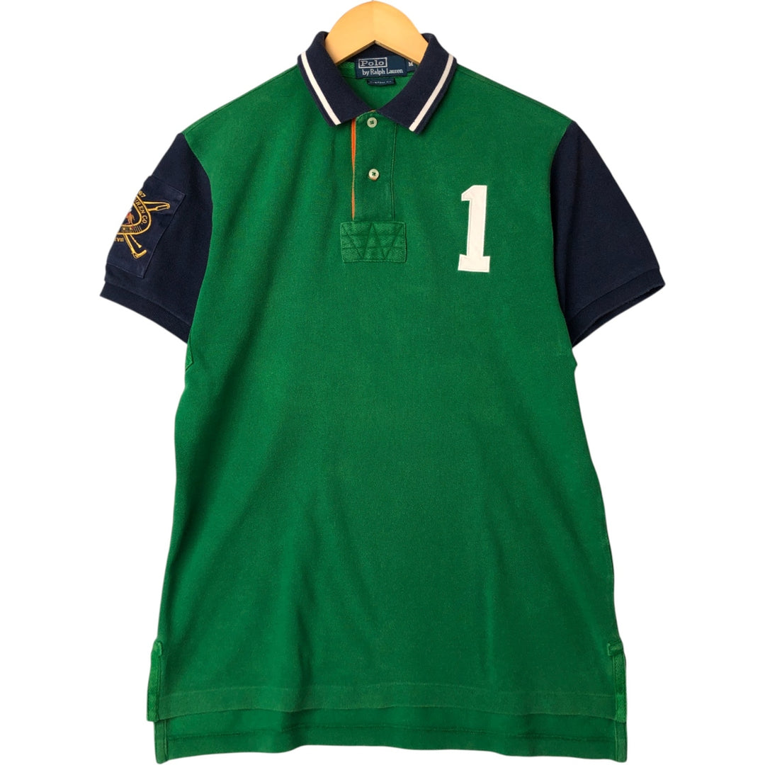 Ralph Lauren POLO by Ralph Lauren CUSTOM FIT short sleeve polo shirt, men's M size cotton green type Vintage Second Hand