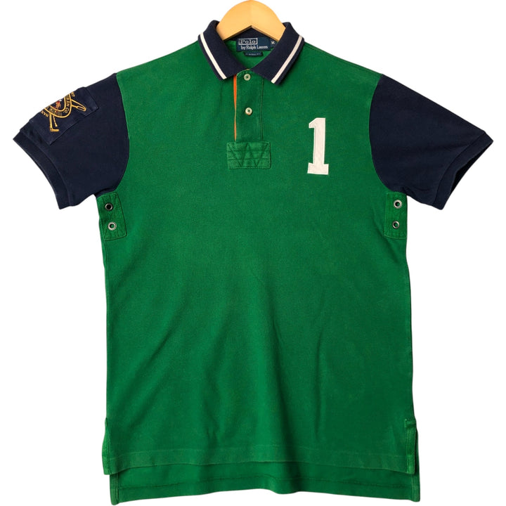 Ralph Lauren POLO by Ralph Lauren CUSTOM FIT short sleeve polo shirt, men's M size cotton green type Vintage Second Hand