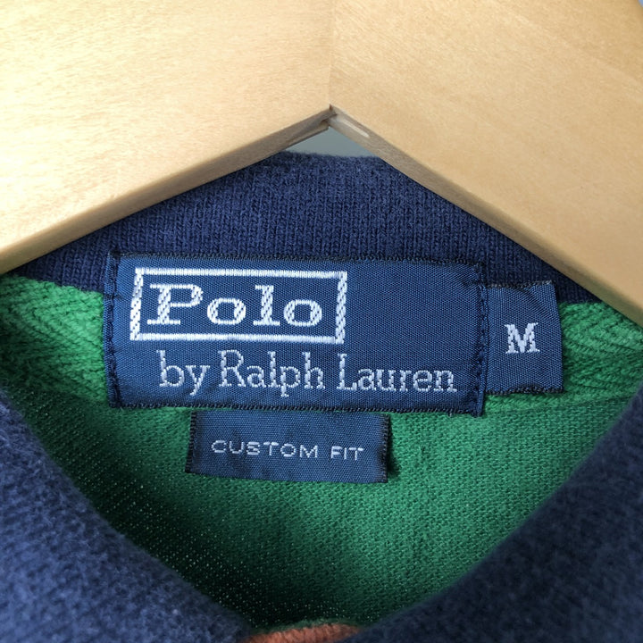 Ralph Lauren POLO by Ralph Lauren CUSTOM FIT short sleeve polo shirt, men's M size cotton green type Vintage Second Hand