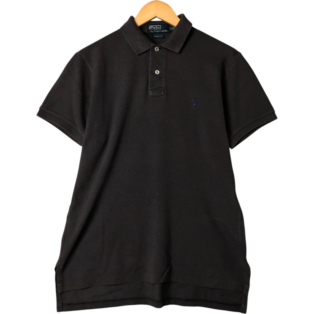 Ralph Lauren POLO by Ralph Lauren short sleeve polo shirt, men's size M cotton Charcoal Vintage Second Hand