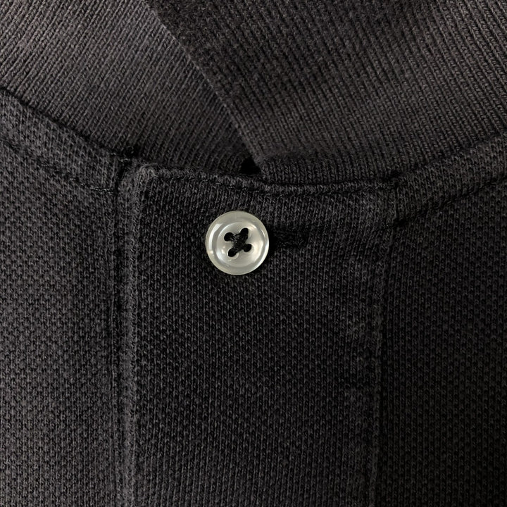 Ralph Lauren POLO by Ralph Lauren short sleeve polo shirt, men's size M cotton Charcoal Vintage Second Hand