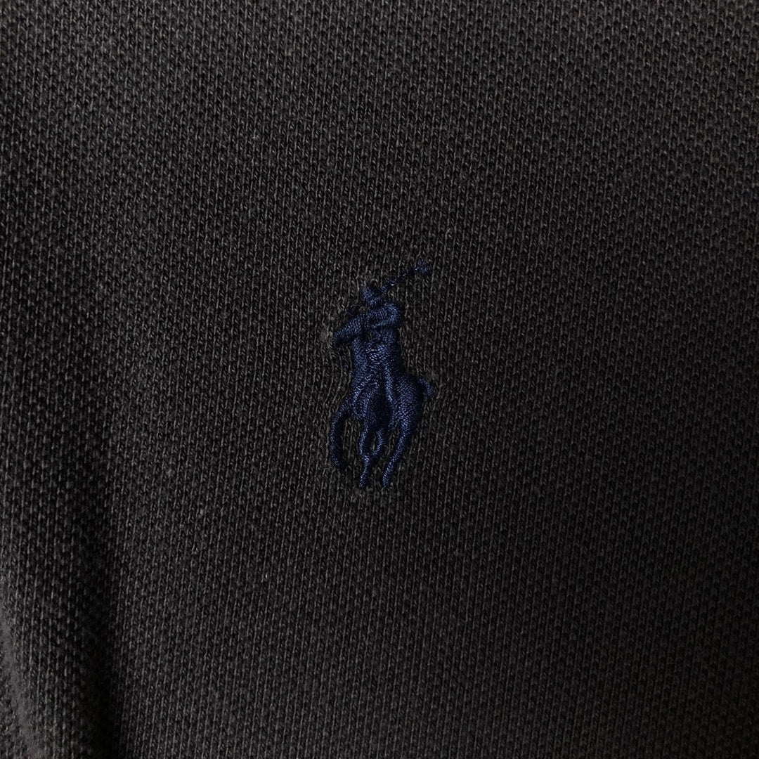 Ralph Lauren POLO by Ralph Lauren short sleeve polo shirt, men's size M cotton Charcoal Vintage Second Hand