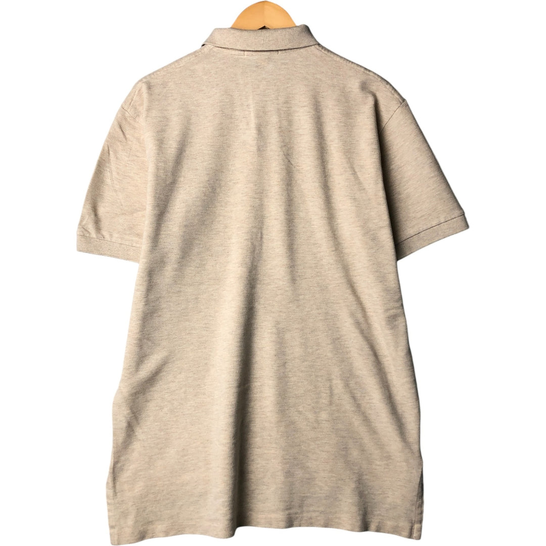 Ralph Lauren POLO by Ralph Lauren short sleeve polo shirt, men's size L cotton unbleached Vintage Second Hand