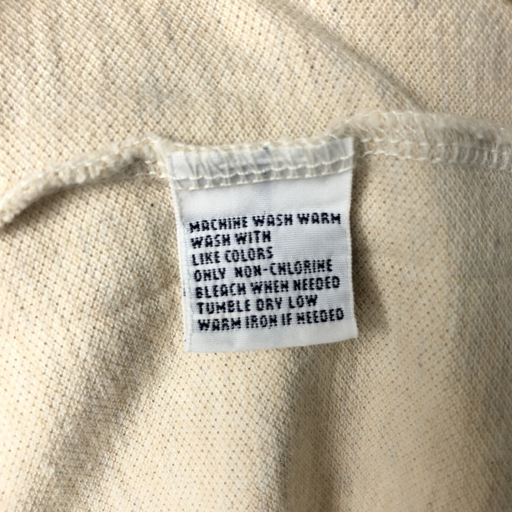 Ralph Lauren POLO by Ralph Lauren short sleeve polo shirt, men's size L cotton unbleached Vintage Second Hand