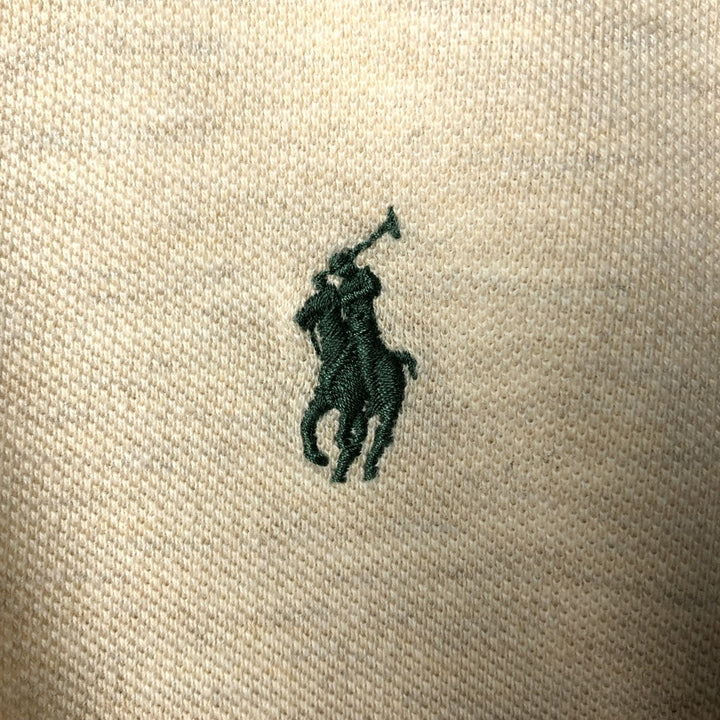 Ralph Lauren POLO by Ralph Lauren short sleeve polo shirt, men's size L cotton unbleached Vintage Second Hand