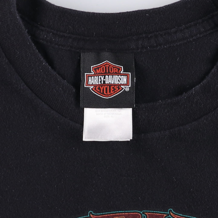 Harley-Davidson Skull Wing Motorcycle T-Shirt, Men's XL cotton black type Vintage Second Hand