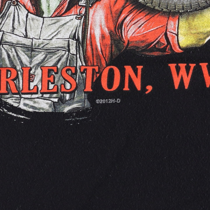 Harley-Davidson Skull Wing Motorcycle T-Shirt, Men's XL cotton black type Vintage Second Hand