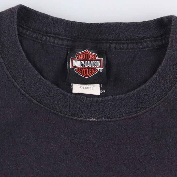 Harley-Davidson Fire Pattern Motorcycle Bike T-Shirt Men's XL cotton black type Vintage Second Hand