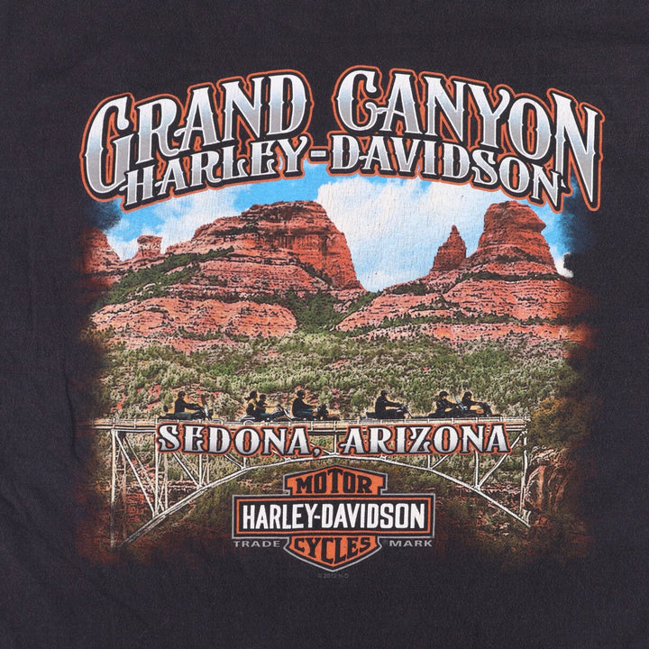Harley-Davidson Fire Pattern Motorcycle Bike T-Shirt Men's XL cotton black type Vintage Second Hand