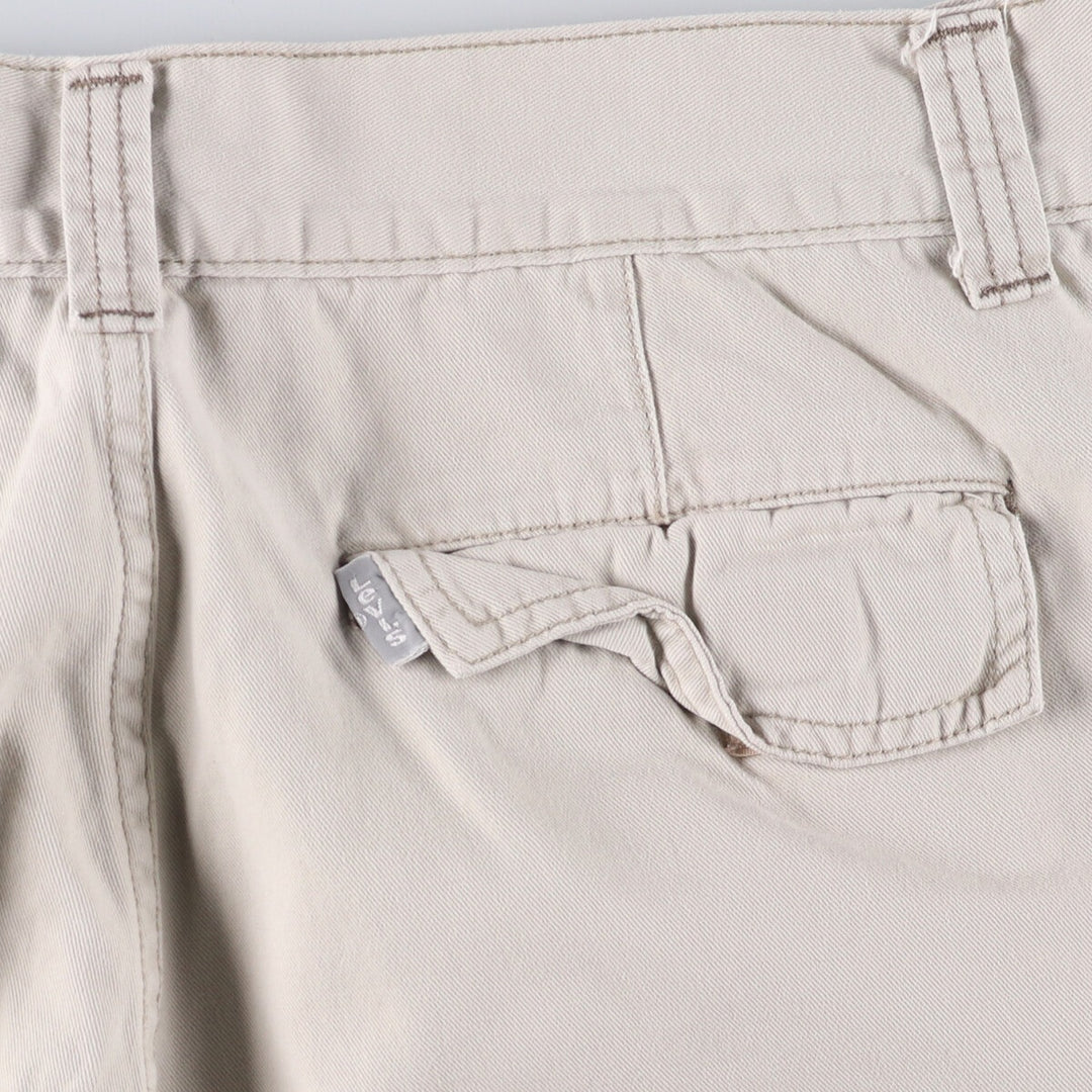 2000'S Levi's SILVER TAB Cargo Shorts, Men's Size 36 cotton Beige type Vintage Second Hand