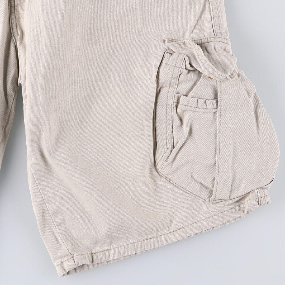 2000'S Levi's SILVER TAB Cargo Shorts, Men's Size 36 cotton Beige type Vintage Second Hand
