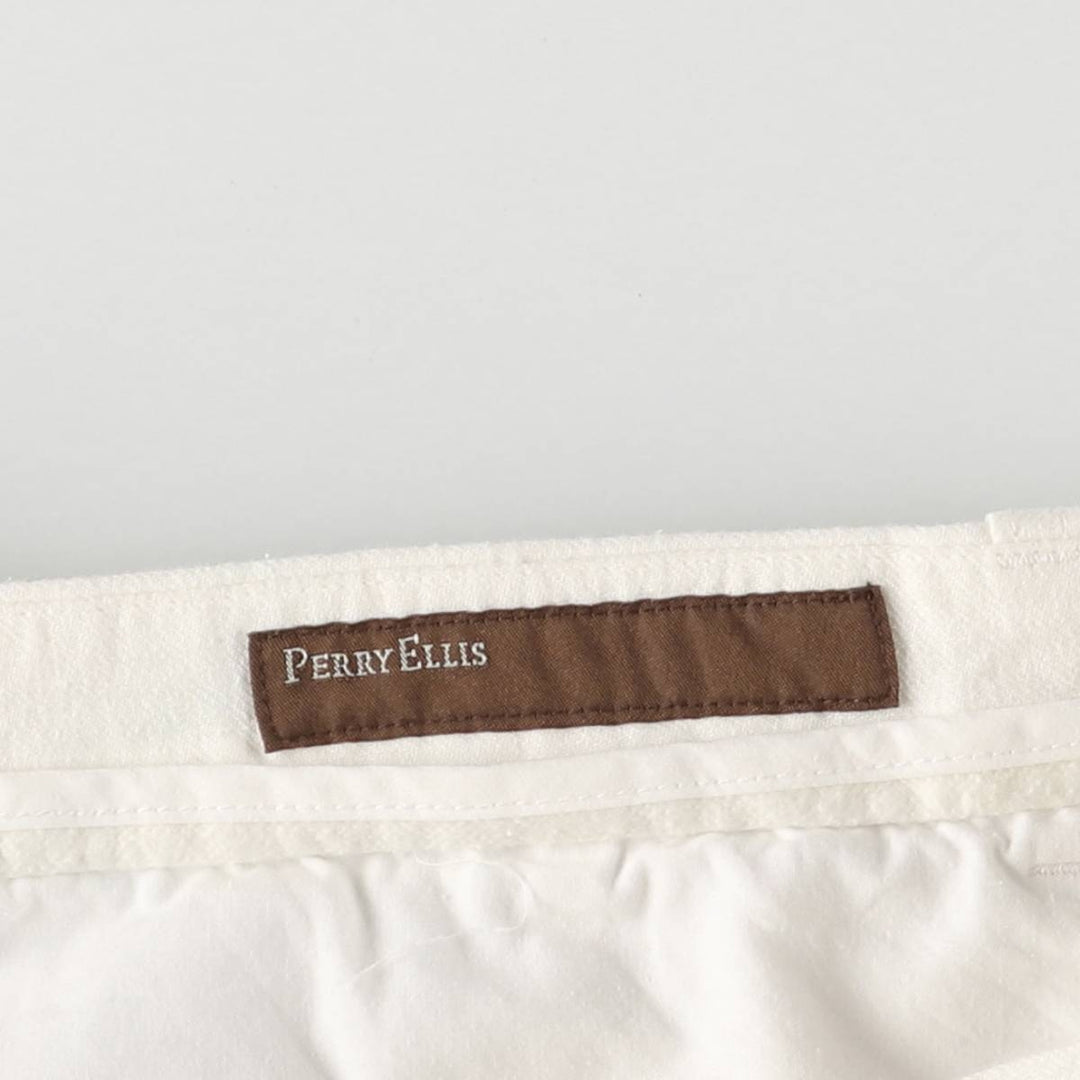 2000'S Perry Ellis Cotton and Linen Cargo Shorts, Men's Size W34 linen white type Vintage Second Hand
