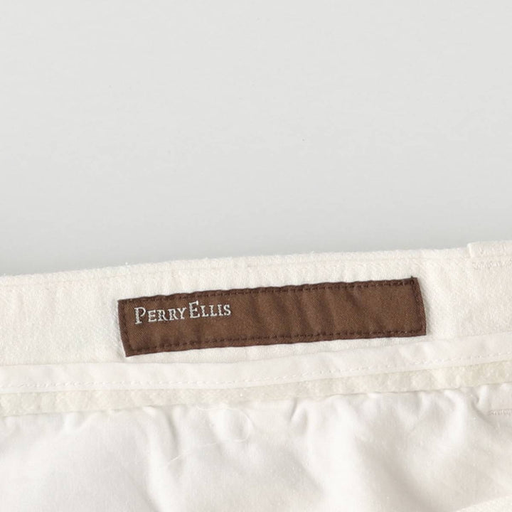2000'S Perry Ellis Cotton and Linen Cargo Shorts, Men's Size W34 linen white type Vintage Second Hand