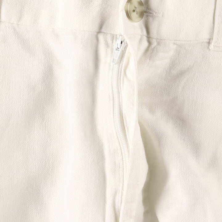 2000'S Perry Ellis Cotton and Linen Cargo Shorts, Men's Size W34 linen white type Vintage Second Hand